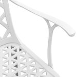 vidaXL Ensemble de bistro 3 Pièces blanc aluminium coulé
