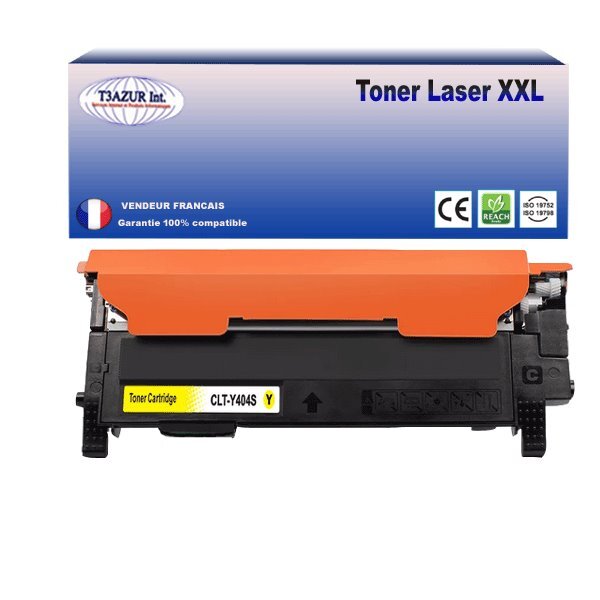 Toner compatible avec Samsung CLT-Y404 pour Samsung XPress C480 - Jaune  -1 000 pages - T3AZU