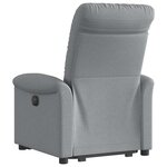 vidaXL Fauteuil inclinable Gris clair Tissu