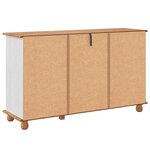 vidaXL Buffet ASKIM Blanc 133 5 x 40 x 79 cm Bois massif en pin