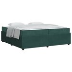 vidaXL Cadre de lit avec matelas Vert foncé 200 x 200 cm tissu