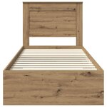 vidaXL Cadre de lit avec tiroir avec tête de lit Bois d'ingénierie