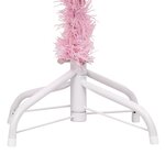 vidaXL Sapin de Noël artificiel pré-éclairé et support rose 240 cm PVC