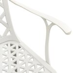 vidaXL Chaises de jardin lot de 6 fonte d'aluminium blanc