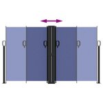 vidaXL Auvent latéral rétractable bleu 140x600 cm