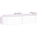 vidaXL Lit surélevé de jardin 250x50x54 cm WPC Gris