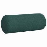 vidaXL Coussins d'accent 2 Pièces Vert foncé Ø 15 x 40 cm tissu