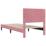 vidaXL Cadre de lit avec tête de lit Rose 100 x 200 cm Velours
