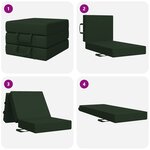 vidaXL Canapé-lit pliable 90 x 67 x 45 cm Vert foncé