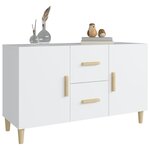 vidaXL Buffet blanc 100x36x60 cm bois d'ingénierie