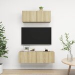 vidaXL Ensemble de meuble TV 2 Pièces Chêne sonoma Bois d'ingénierie