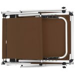 vidaXL Chaises longues pliables et toit lot de 2 Aluminium textilène