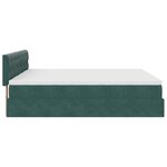 vidaXL Cadre de lit ottoman avec matelas vert foncé 160x200 cm velours