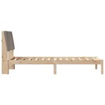 vidaXL Cadre de lit Marron et taupe 100 x 200 cm Bois massif en pin