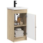 vidaXL Meuble de salle de bain avec évier Chêne Sonoma