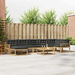 vidaXL Ensemble de canapés d'extérieur 8 Pièces Blanc et anthracite