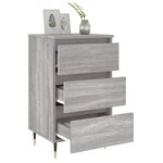 vidaXL Tables de chevet 2 Pièces sonoma gris 40x35x69 cm bois ingénierie