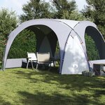 vidaXL Tente de réception blanc et gris imperméable