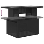 vidaXL Ensemble de canapé de jardin 8 Pièces Noir 100 x 55 x 73 cm