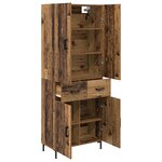 vidaXL Haut Armoire Bois Ancien 69 5 x 34 x 180 cm Bois d'ingénierie