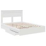 vidaXL Lit de Rangement Blanc 140 x 190 cm Bois d'ingénierie
