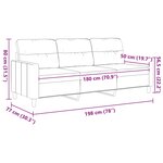 vidaXL Canapé à 3 places Jaune clair 180 cm Tissu