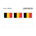 Feuillet de drapeaux Belgique en couleurs pour reliures.