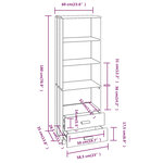 vidaXL Buffet HAMAR Gris clair 60x35x180 cm Bois de pin massif