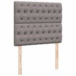 vidaXL Sommier à lattes de lit avec matelas taupe 120x190 cm tissu