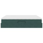 vidaXL Lit avec rangement et matelas Vert foncé 180 x 200 cm Velours