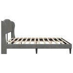 vidaXL Cadre de lit avec tête de lit Gris foncé 180 x 200 cm Velours