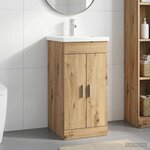 vidaXL Meuble de salle de bain avec évier Chêne artisanal