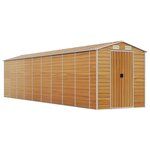 vidaXL Abri de jardin marron clair 191x810x198 cm acier galvanisé