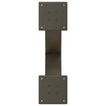 vidaXL Pieds de table basse en forme de X  2 pièces  acier naturel  50 x (30-31) cm