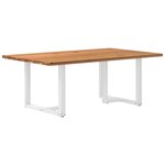 vidaXL Table à manger marron clair bois de chêne massif rectangulaire