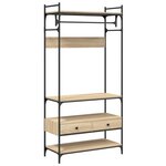 VidaXL Armoire à tiroirs chêne sonoma 89x39x184 5 cm bois d'ingénierie