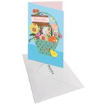 Carte De Pâques - Panier De Fleurs - Draeger paris