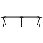 vidaXL Lit de camping pliant 2 Pièces Gris Tissu Oxford