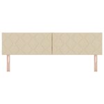 vidaXL Tête de Lit en Tissu Géométrique Réglable Crème 180 cm tissu