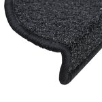 vidaXL Tapis d'escalier 10 pièces 65 x 24 x 4 cm Gris foncé Demi-rond Grand
