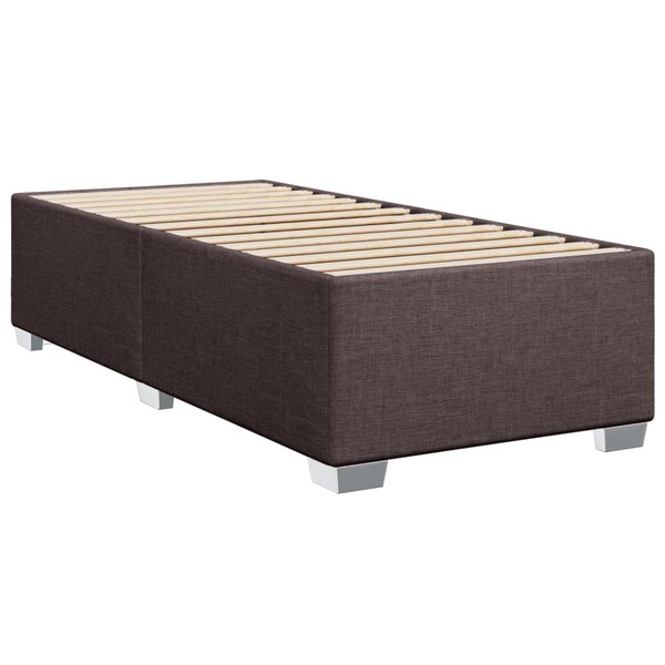 vidaXL Cadre de lit sans matelas marron foncé 90x190 cm tissu