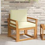 vidaXL Canapé d’extérieur Bois d'acacia massif et polyester Naturel