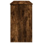 vidaXL Coiffeuse avec miroir chêne fumé 100x45x76 cm