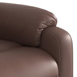 vidaXL Fauteuil de massage inclinable Marron Similicuir