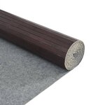vidaXL Tapis rectangulaire marron foncé 80x400 cm bambou