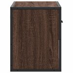 vidaXL Meuble TV chêne brun 60x31x39 5 cm bois d'ingénierie et métal