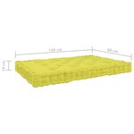 vidaXL Coussins de plancher de palette 7 Pièces Vert pomme Coton