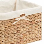 vidaXL Paniers de rangement 3 Pièces Naturel 35 x 30 x 25 cm