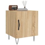 vidaXL Tables de chevet 2 Pièces chêne sonoma 40x40x50 cm bois ingénierie