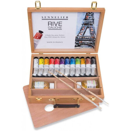 Coffret de peinture à l'huile fine - 12 tubes - sennelier